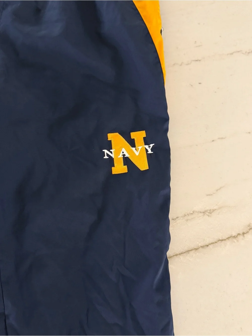 Navy Midshipmen Sweatpants L Blue Champion Tear Away Polyester